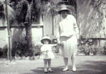 With mother