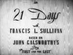 1940 - 21 DAYS TOGETHER